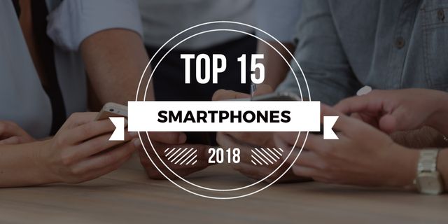 Smartphones Guide with people using Gadgets Image Πρότυπο σχεδίασης