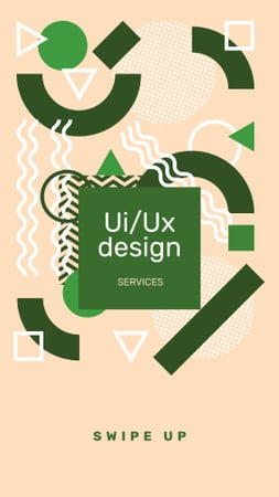 Design Courses ad on abstract Pattern Instagram Story – шаблон для дизайну