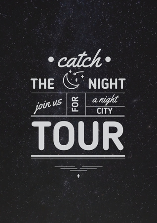 Night city tour Offer Poster Design Template