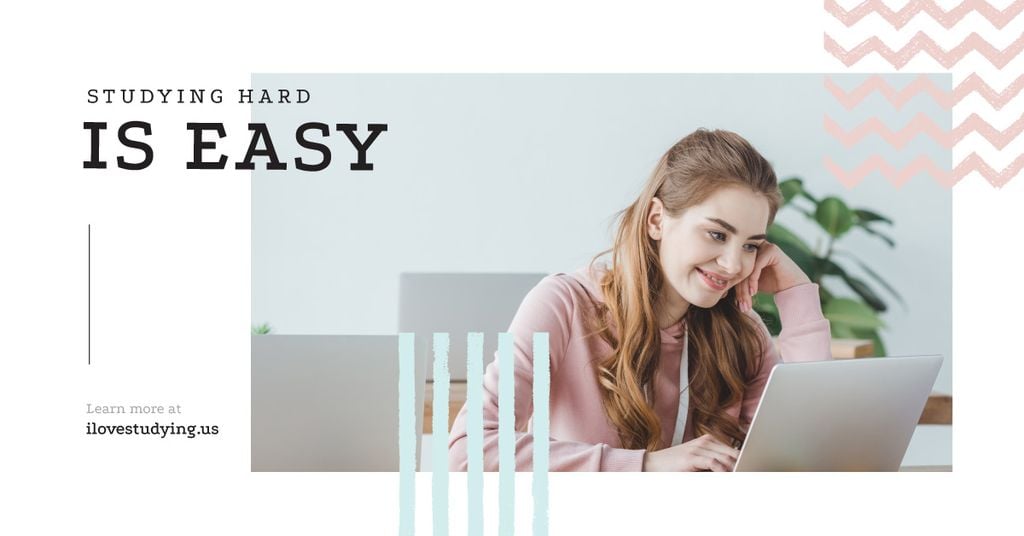 Study Hard is Easy Facebook AD – шаблон для дизайну