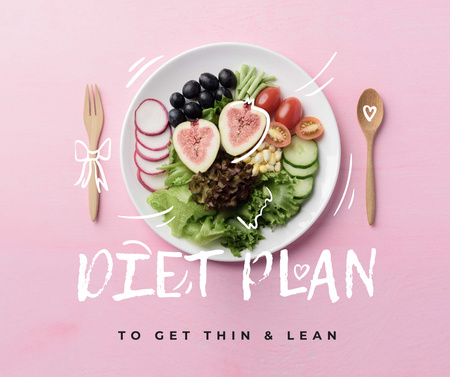 Professional Diet Plan ad Facebook Design Template
