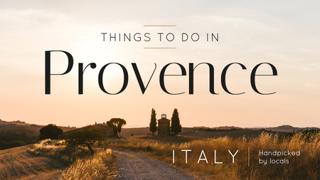 Provence Travel Inspiration Scenic Countryside Landscape Youtube Thumbnail Design Template