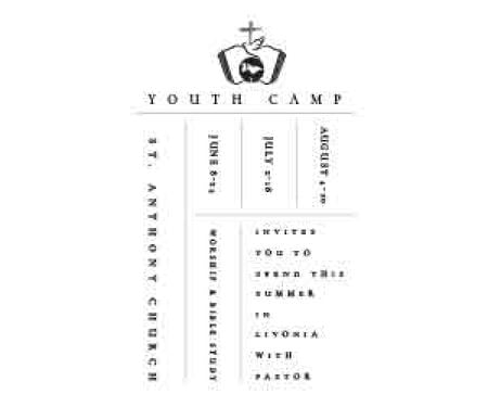 Youth religion camp of St. Anthony Church Medium Rectangle – шаблон для дизайну