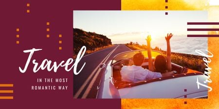 Couple Enjoying Their Road Journey Image Design Template