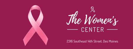 Platilla de diseño Pink ribbon symbol for Women's Center Facebook Video cover