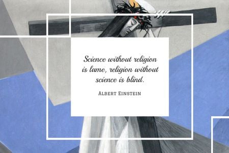 Citation about science and religion Gift Certificate Design Template