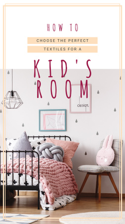 Cozy nursery interior Instagram Story Design Template