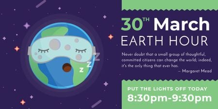 earth hour banner Image Design Template