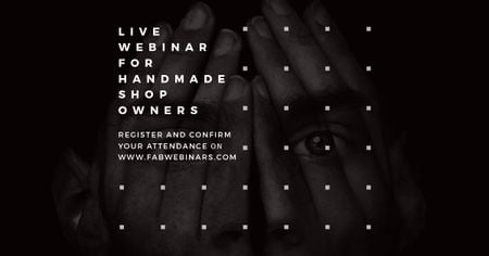 Live webinar for handmade shop owners Facebook AD tervezősablon