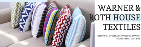 Platilla de diseño Home Textiles Ad Pillows on Sofa Twitter