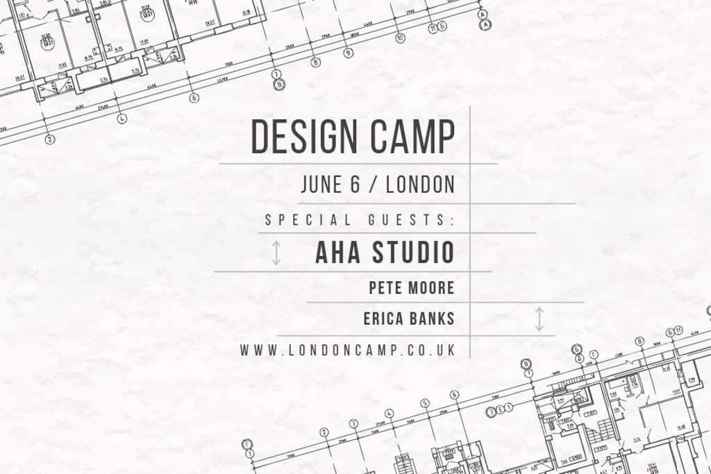 Design camp in London Gift Certificate Design Template