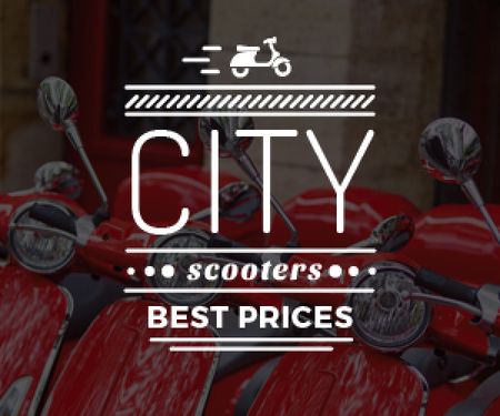 city scooters store poster Medium Rectangle Modelo de Design