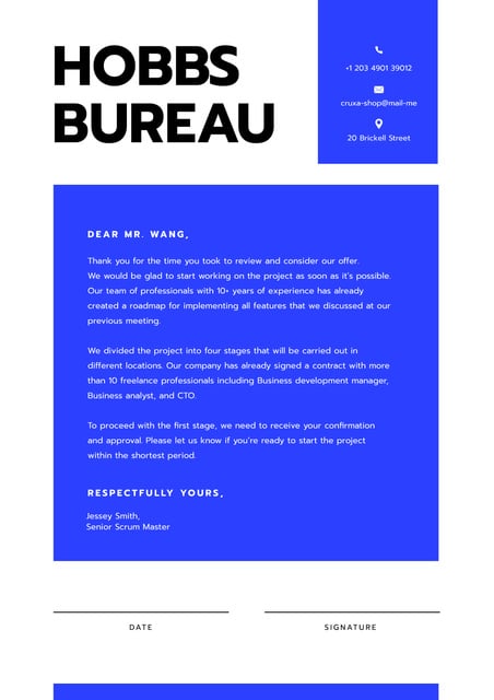 Business Company official request Letterhead – шаблон для дизайну