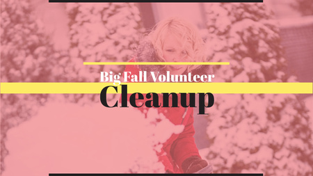 Winter Volunteer clean up Youtube Πρότυπο σχεδίασης