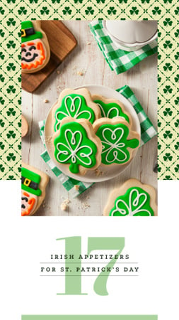 Ontwerpsjabloon van Instagram Story van Saint Patrick's Day cookies