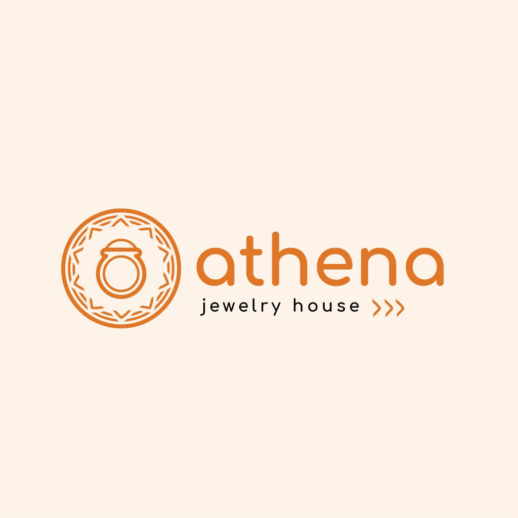 Jewelry Ad with Ring in Circle in Red Logo Πρότυπο σχεδίασης