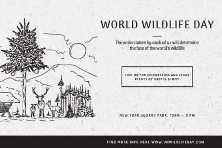 World wildlife day Gift Certificate Šablona návrhu