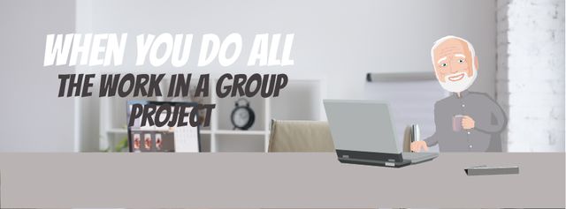 Plantilla de diseño de Group of clones working on laptop Facebook Video cover 