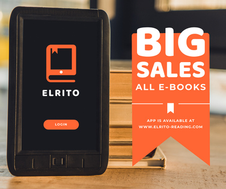 Gadgets Store E-books Sale Facebook Πρότυπο σχεδίασης