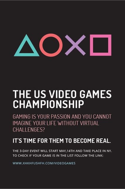 Szablon projektu Video Games Championship announcement Tumblr