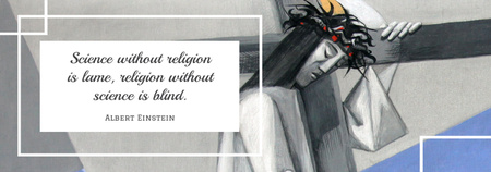 Religious Quote with Christian Cross Tumblr – шаблон для дизайну
