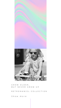 Platilla de diseño Fashion Collection Ad Girl showing tongue Instagram Story