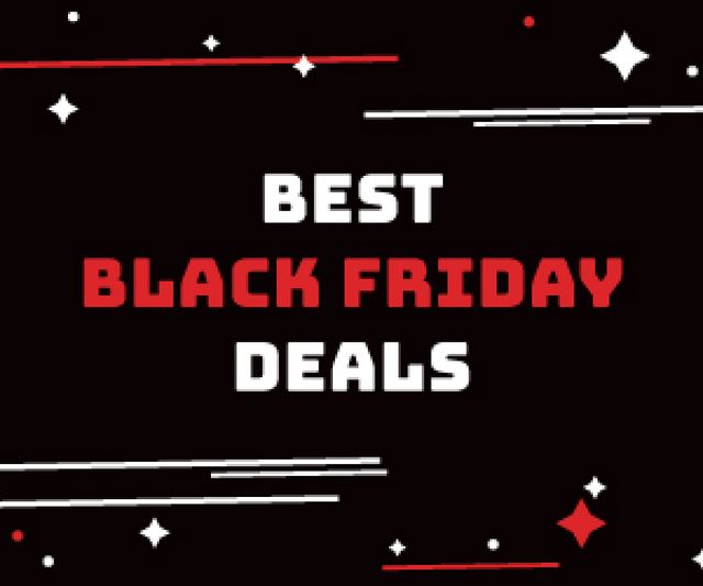 Platilla de diseño Black Friday Best Deal Offer Medium Rectangle