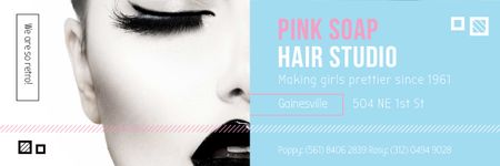 Plantilla de diseño de Pink Soap Hair Studio Twitter 