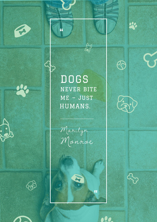 Citation about good dogs Poster Design Template