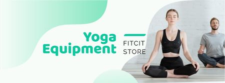 Designvorlage Yoga Equipment Offer für Facebook cover