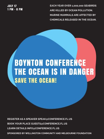 Designvorlage Ecology Conference Invitation in Colorful Frame für Poster US