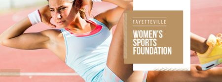 Platilla de diseño Womens sports foundation Ad Facebook cover