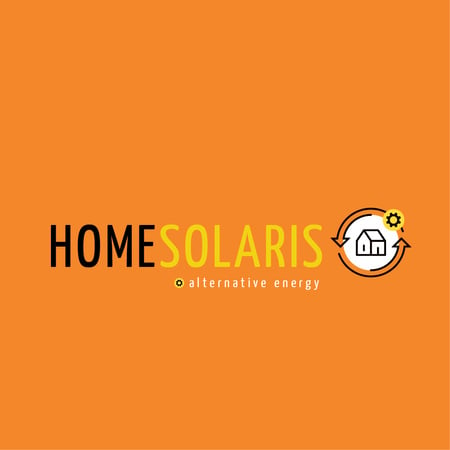 Alternative Energy Sources with Home Icon Logo Modelo de Design