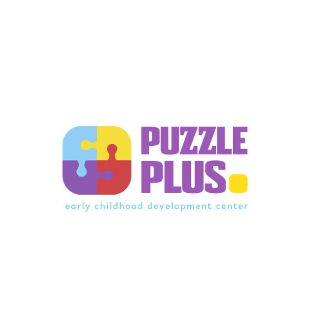 Education Concept with Puzzle Pieces Icon Animated Logo Modelo de Design