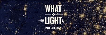Ontwerpsjabloon van Email header van Light pollution Awareness