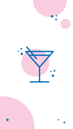 Designvorlage Drinks and Food icons for Restaurant menu für Instagram Highlight Cover