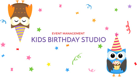 Platilla de diseño Birthday Invitation with Party Owls Youtube