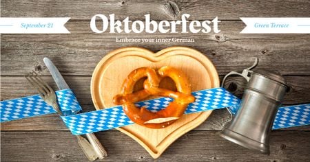 Ontwerpsjabloon van Facebook AD van Traditional Oktoberfest treat
