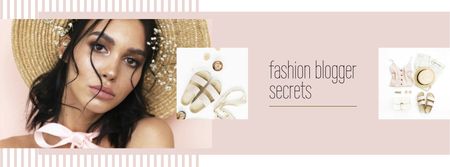 Modèle de visuel Fashion Blog ad Woman in Summer Outfit - Facebook cover
