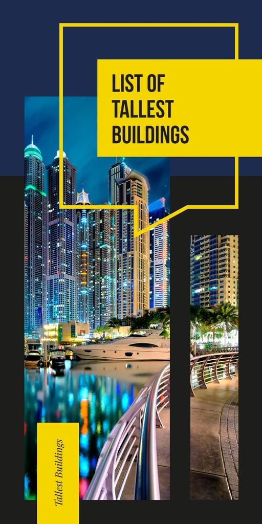Tallest Modern buildings list Graphic Modelo de Design