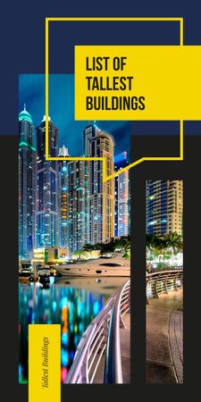 Ontwerpsjabloon van Graphic van Tallest Modern buildings list