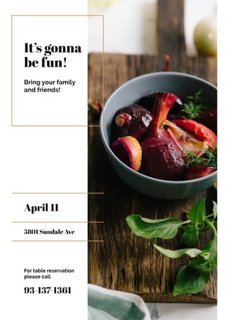 Template di design Restaurant Promotion Red Vegetables Dish Flayer