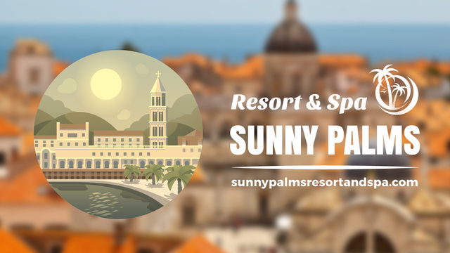 Tour Invitation with Sunny Southern Resort Full HD video – шаблон для дизайна