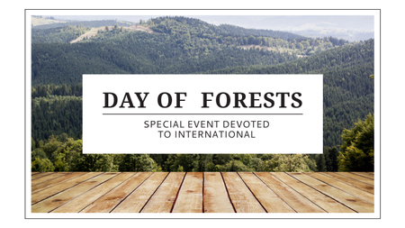 International Day of Forests Event with Scenic Mountains Youtube tervezősablon
