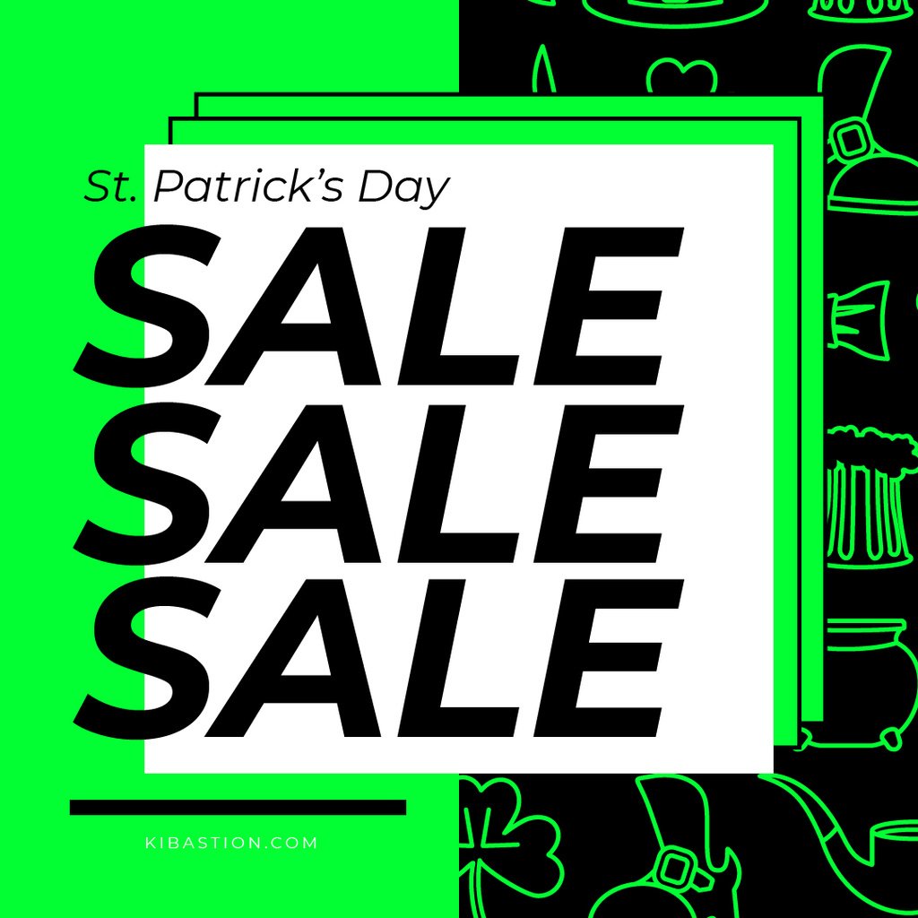 Designvorlage St.Patricks Day Sale für Instagram AD