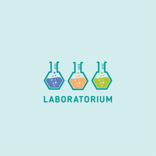 Laboratory Equipment With Glass Flasks Icon 
