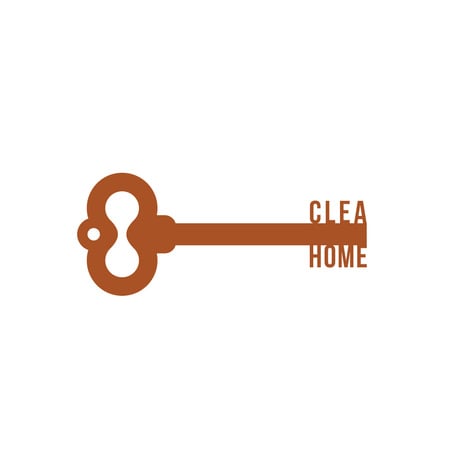 Designvorlage Immobilienanzeige mit antikem Schlüsselsymbol für Logo