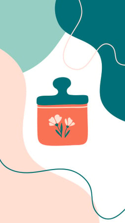 Organic Cosmetics icons Instagram Highlight Cover Šablona návrhu