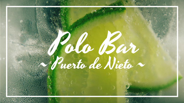Ontwerpsjabloon van Full HD video van Bar Invitation Lime Slices in Glass with Mojito