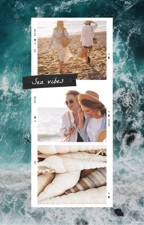 Designvorlage Young Women by the Sea für IGTV Cover